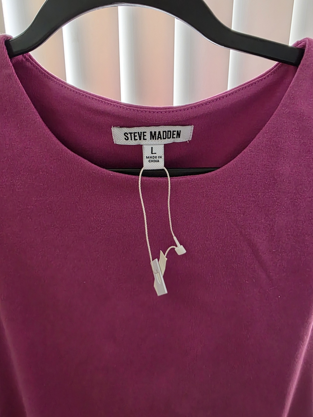 Steve Madden Women's Bright Magenta Crewneck Tunic